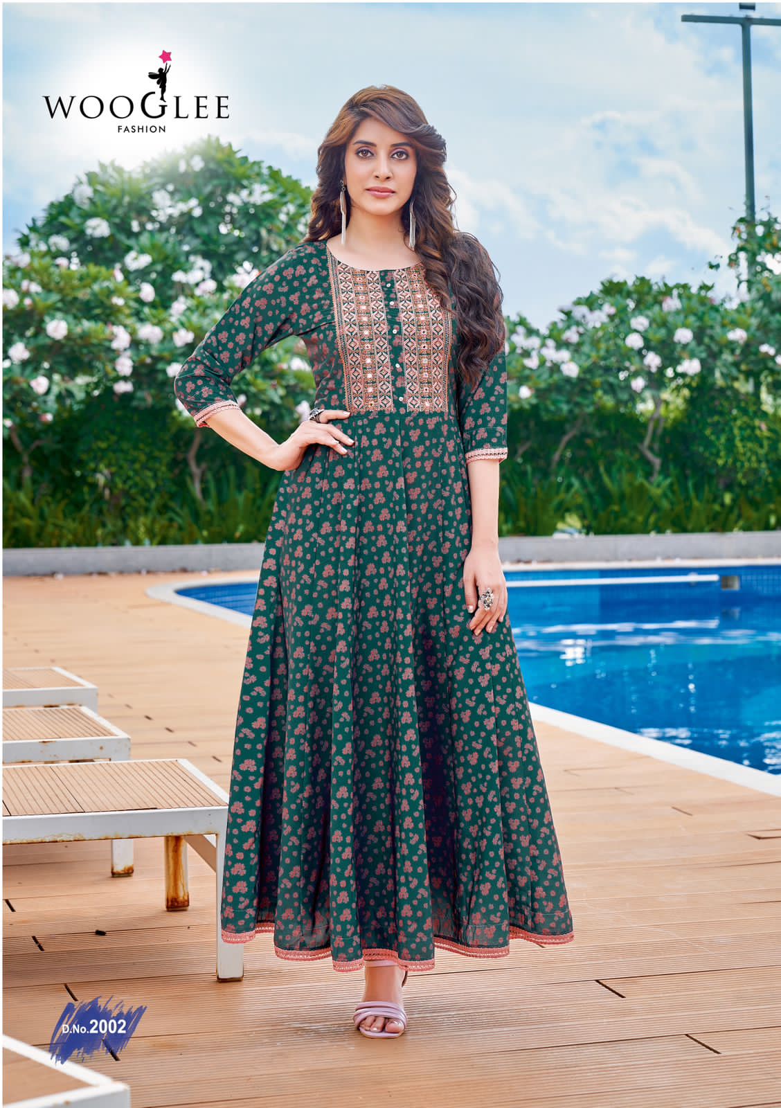 Wooglee Avsar Rayon Long Anarkali Kurtis Catalog
